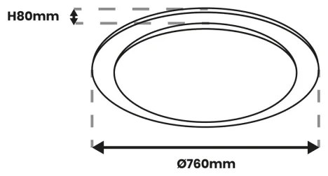 LED Dimmelhető mennyezeti lámpa ONTARIO LED/80W/230V 3000-6000K + távirányító