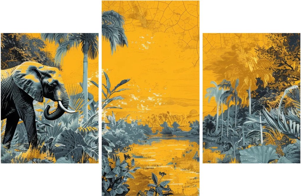 Kép - Elefánt a természetben (90x60 cm)