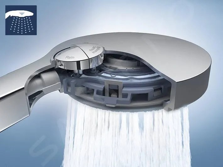 Grohe Grohtherm 800 Cosmopolitan - Zuhanygarnitúra fali termosztáttal, 2 fúvóka, króm 34768000