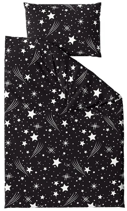 NIGHT SKY fekete mikroszálas ágyneműhuzat Ágyneműhuzat mérete: 70 x 90 cm | 140 x 200 cm