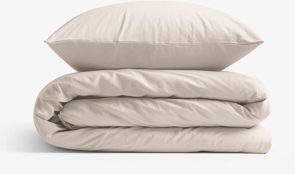 Goldea pamut ágyneműhuzat garnitúra - latte 140 x 200 és 70 x 90 cm