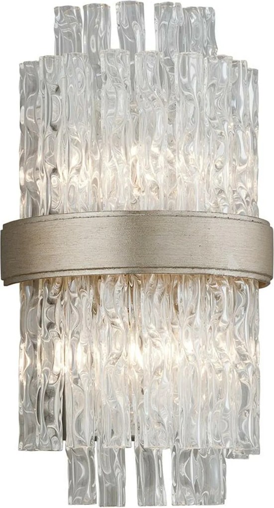 Hudson Valley fali lámpa Chime fém/acél/üveg ezüst/átlátszó E14 2x60W