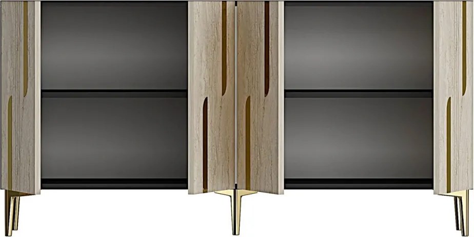 Nota 150 - Anthracite, Travertine, Gold