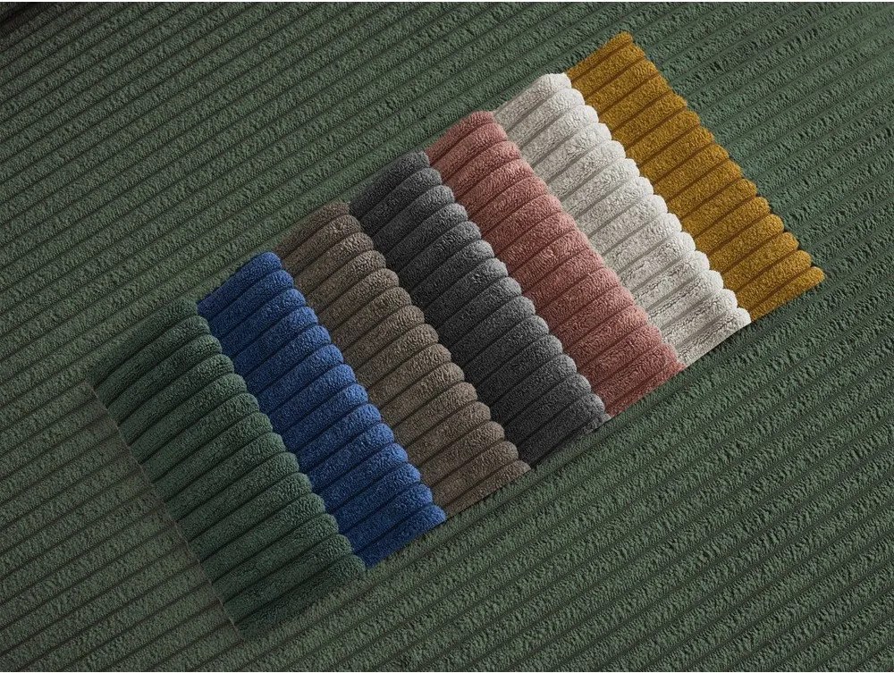 Zöld kordbársony kanapé 250 cm Tina – Bobochic Paris