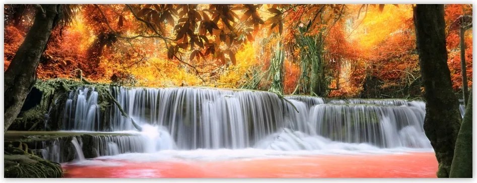 Fotótapéta flizelina 250x93 Narancssárga vízesés