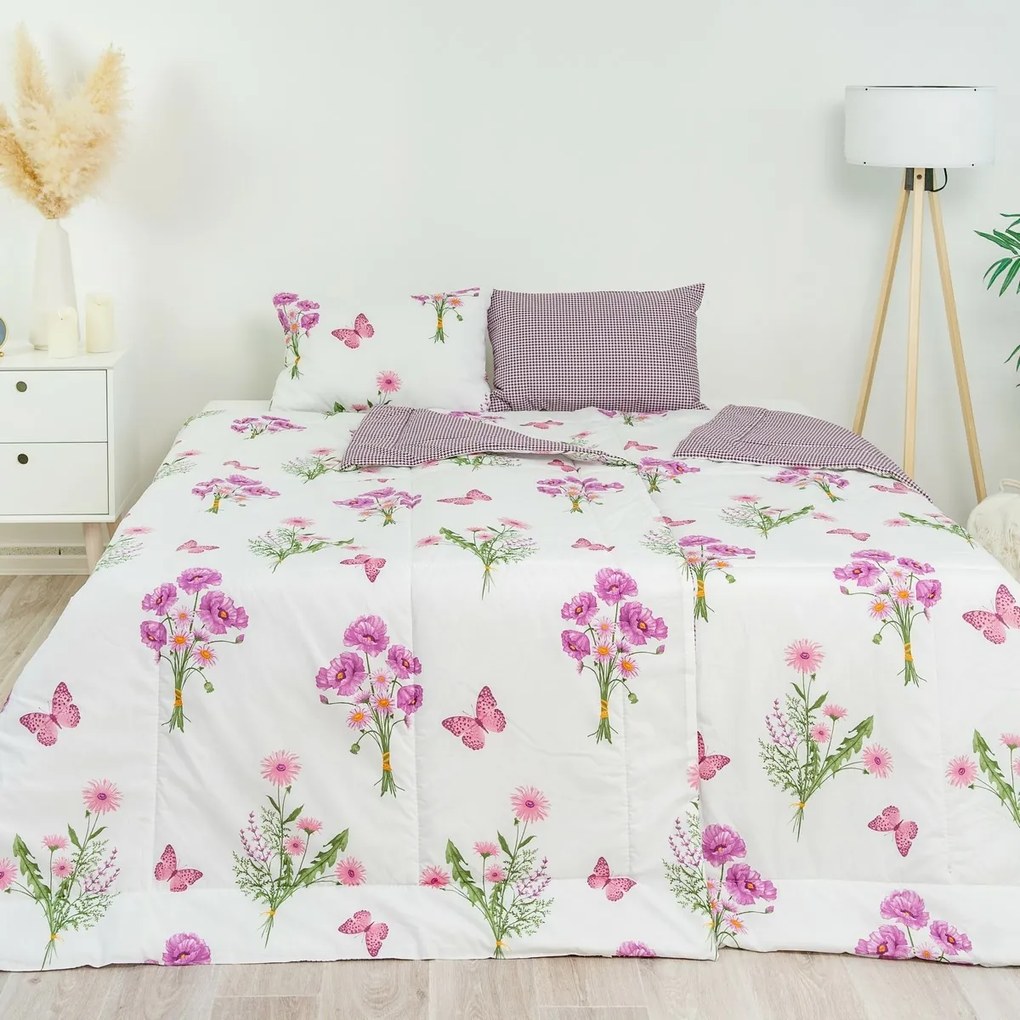 Stanex CLASSIC nyári szett Tavasz lila, 140 x 200 cm, 40 x 60 cm