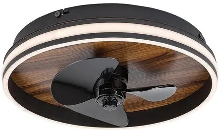 RÁBALUX 71016 FAUSTINE Ventilátoros lámpa Fekete IP20