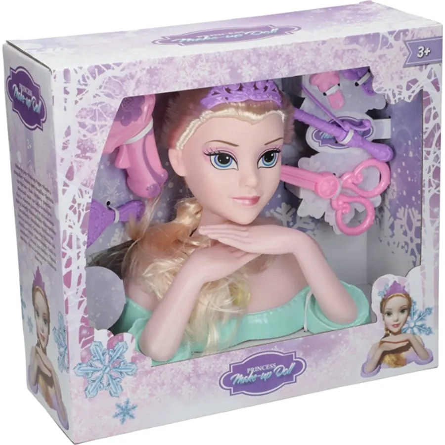 Princess Smink Styling baba fej, 21 cm