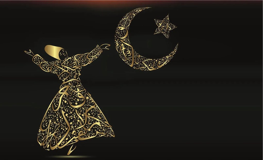 Flizelin fotótapéta Derwisz Arany tánc Iszlám 312x219 +ragasztó