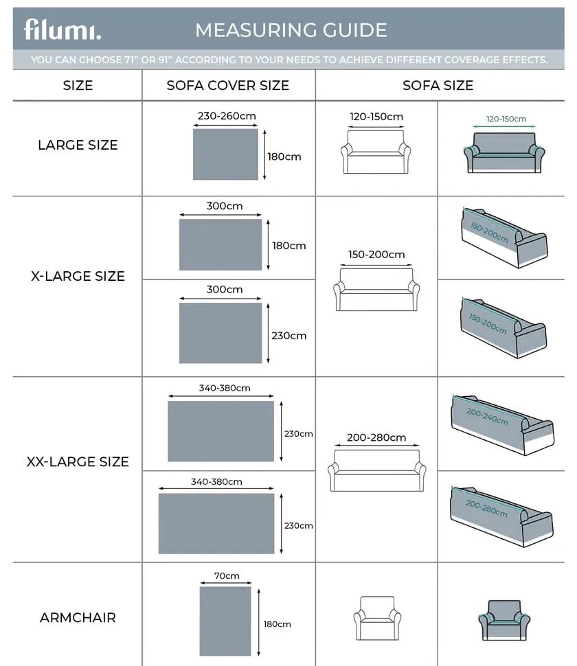 Krémszínű fotel huzat 70 cm Talo – Filumi