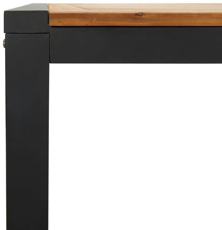 tömör akácfa kerti asztal U-alakú lábakkal 200 x 90 x 75 cm