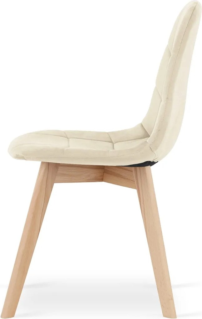 AKCIÓ Bézs bársony étkezőszék BORA II. osztály