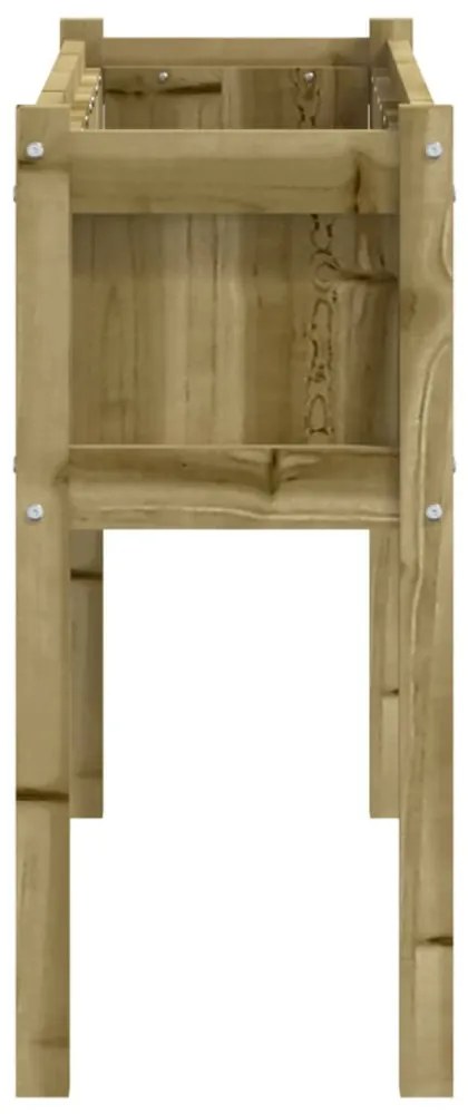 impregnált fenyőfa kerti virágláda lábakkal 110 x 31 x 70 cm