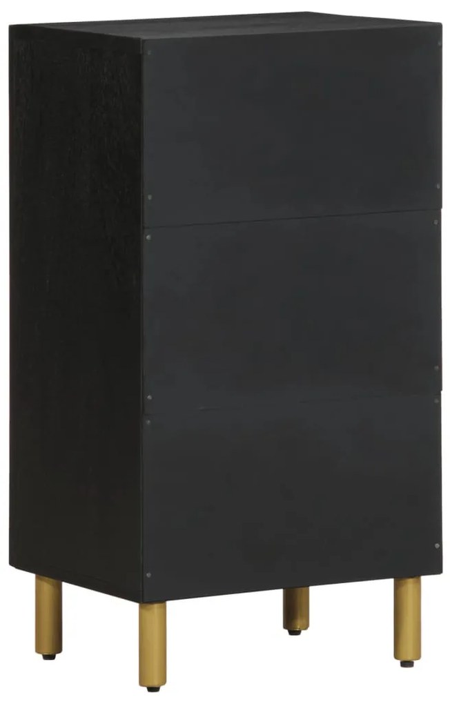 fekete szerelt fa tálalószekrény 40 x 33 x 75 cm