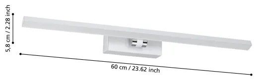 Eglo 900476 - VERDELLO LED fürdőszobai tükörvilágítás 5W, IP44, fehér