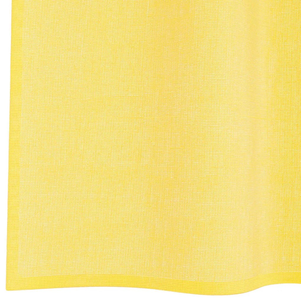 2 db sárga fátyolfüggönyök hurokkal 140x140 cm