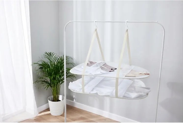 Akasztós Szárítógép Összecsukható Háló 2 Szintes Fehér 78 x 65 x 61 cm