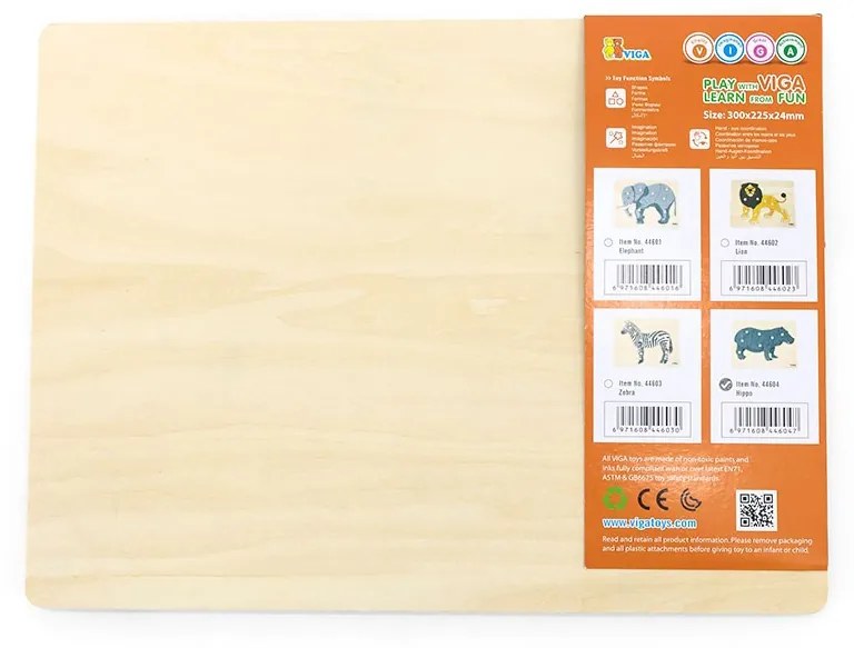 Gyermek fa puzzle Montessori Viga Víziló