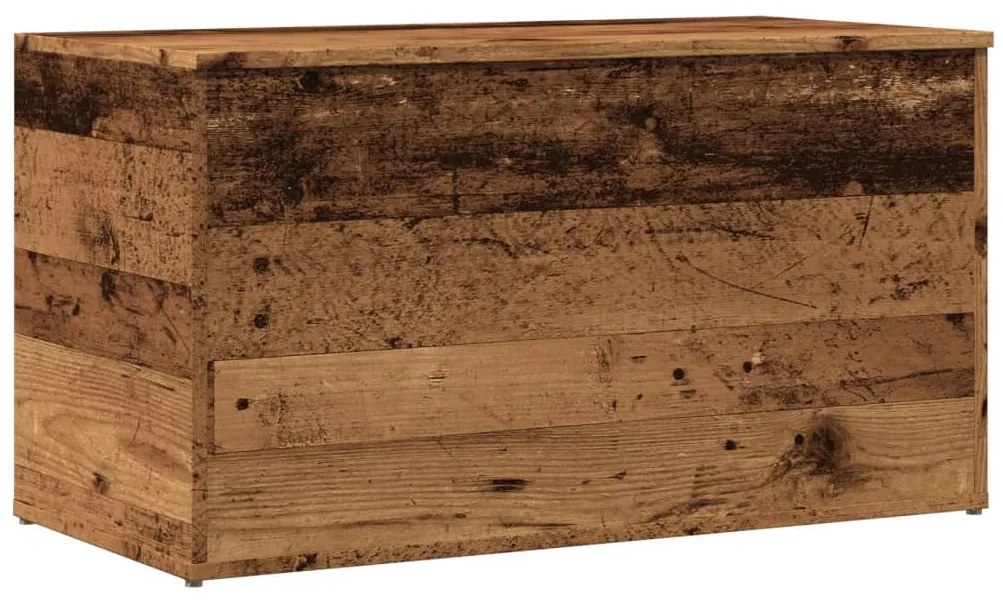 antik fa színű szerelt fa tárolóláda 84 x 42 x 46 cm