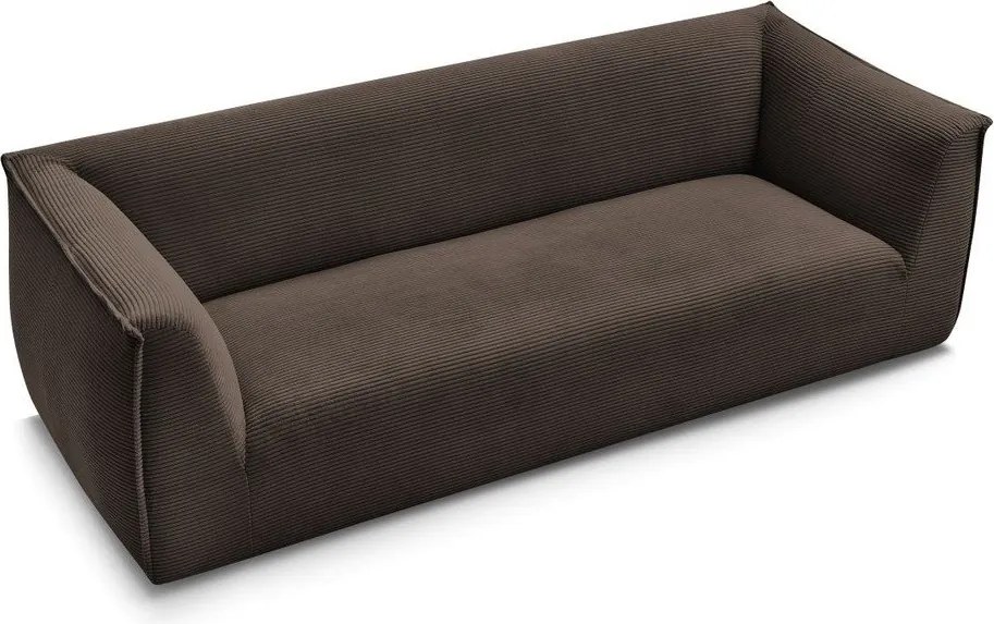 Barna kordbársony kanapé 242 cm Giorgia – Bobochic Paris
