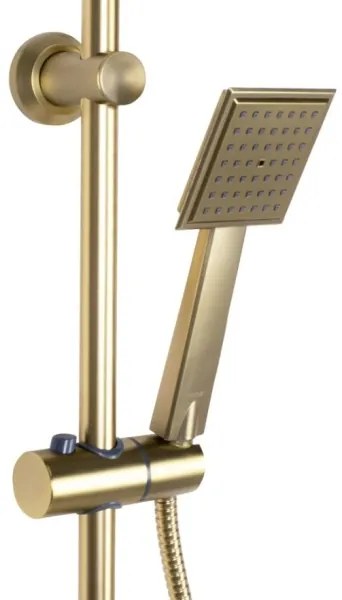 REA-P4121 - BRAVO zuhanyszett csapteleppel, szálcsiszolt arany