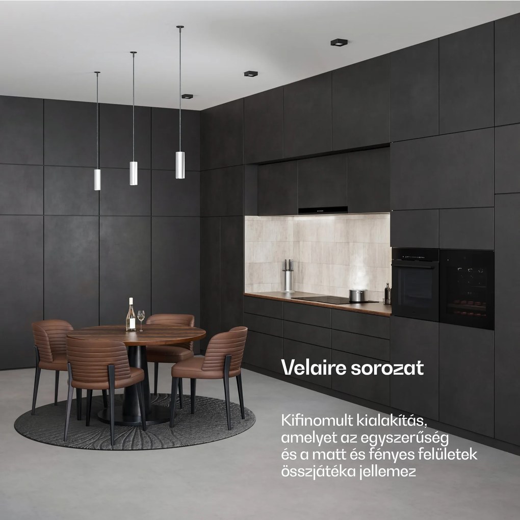 Klarstein Velaire beépíthető borhűtő | Modern, elegáns | UV-védelem | Kétzónás | 36 palack