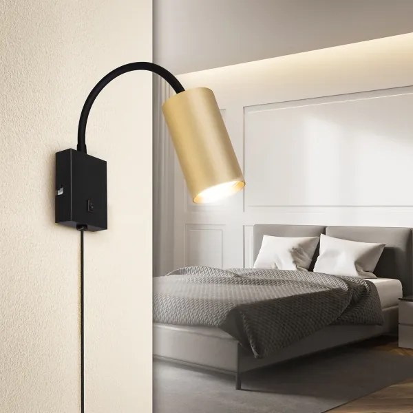 Brilagi - SELE állítható fali lámpa 1xGU10/30W/230V fekete/arany