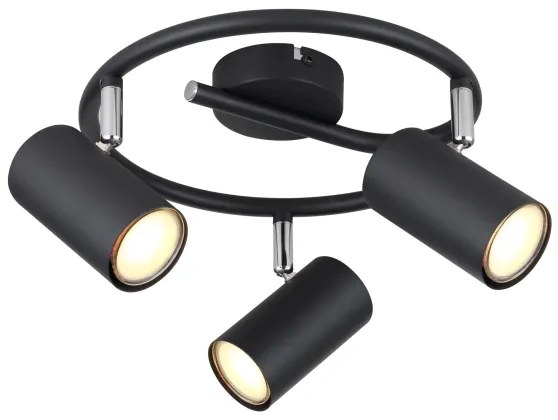 Globo 57914-3 - Spotlámpa ALLVI 3xGU10/25W/230V fekete