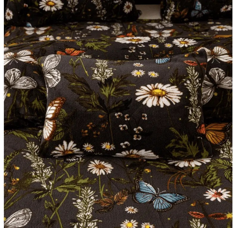Mikroplüss ágynemű MEADOW BUTTERFLY színes Ágyneműhuzat mérete: 2 db 70 x 90 cm | 200 x 220 cm