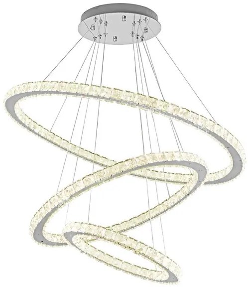 LED állítható fényerejű csillár kábellel LED/210W/230V 3000-6500K ezüst + DO