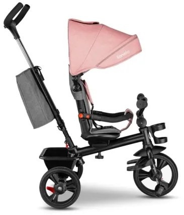 Lionelo - HAARI gyermek tricikli rózsaszín/szürke