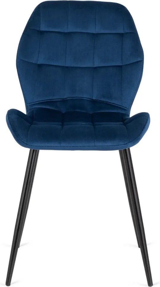 Krzesło LUCKY Granatowe Welurowe