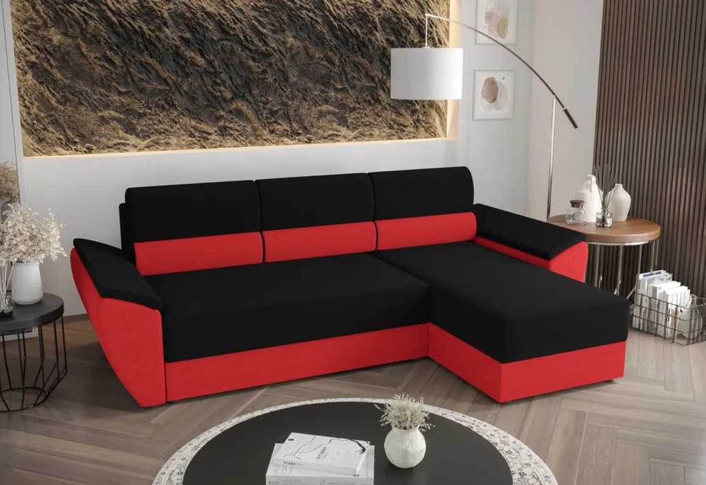 MIA ágyazható sarok ülőgarnitúra, 251x88x140, rainbow 27/rainbow 18