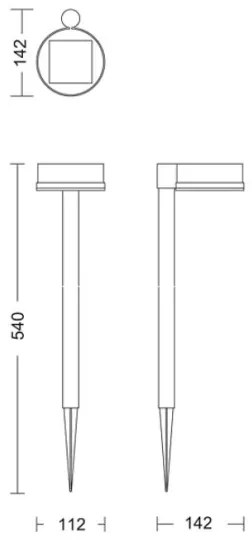 Philips - LED Napelemes lámpa VYNCE LED/1,5W/3,7V 1500 mAh IP44