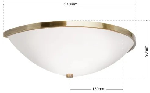 Orion WA 2-1212/1 - Fali lámpa AIDA 1xE14/40W/230V bronz/patinás