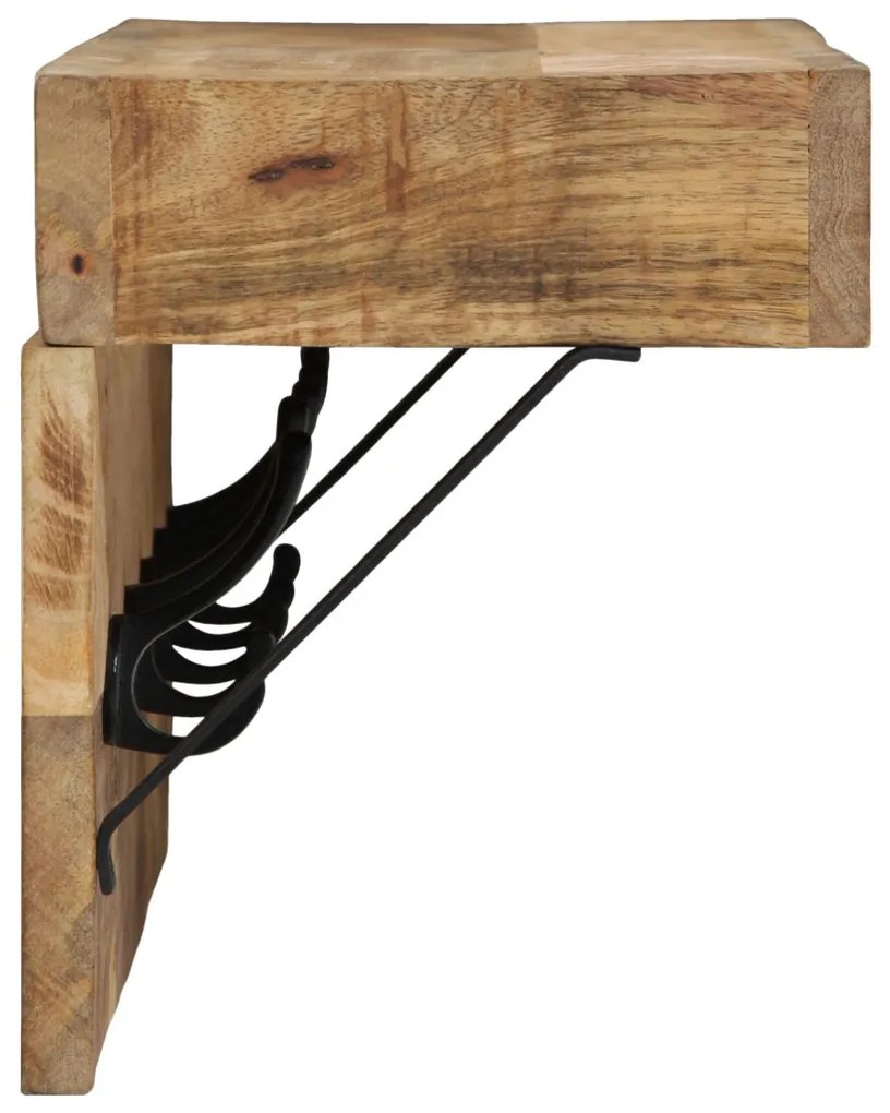 Fogas polcokkal tárolóval Barna 73 x 19 x 23 cm Tömör mangófa