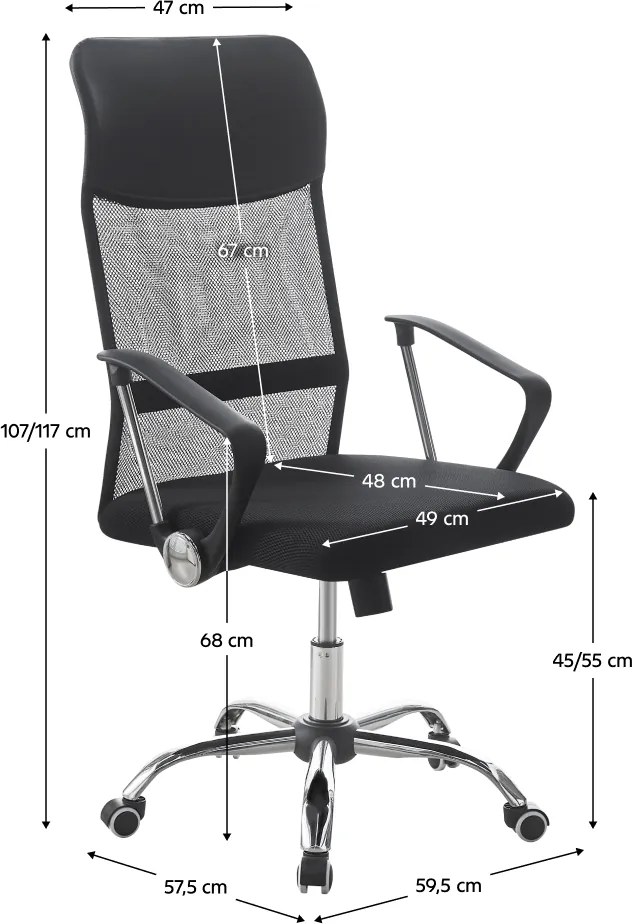Irodai fotel, fekete, TC3-973M 5 NEW