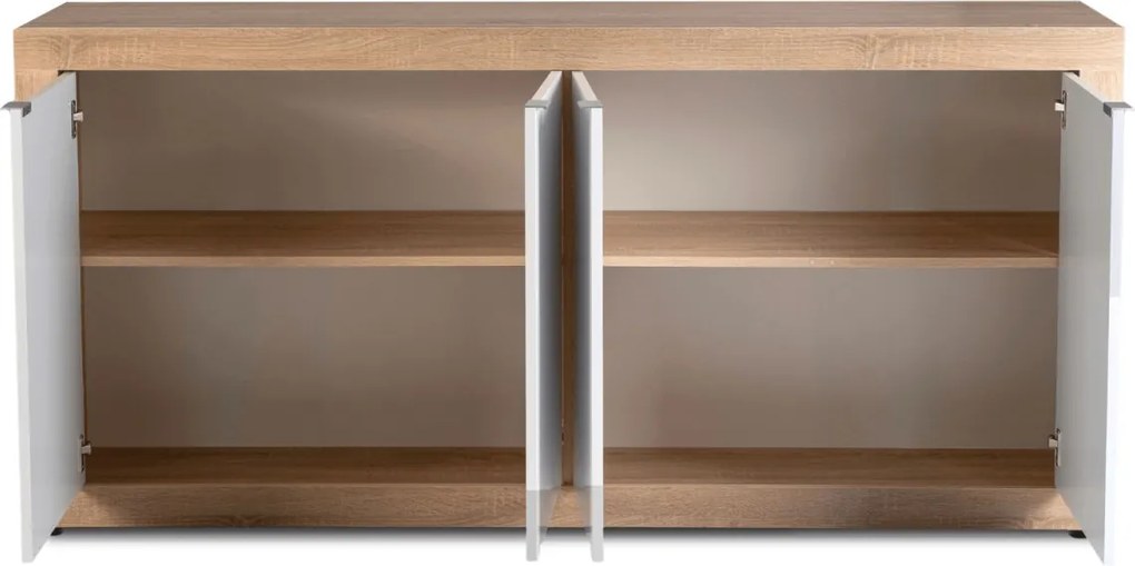 BLAGO komód 180 cm sonoma tölgy/fehér