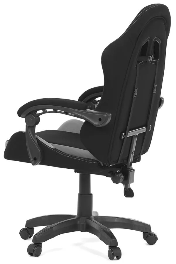 Scaun pivotant de birou Gamer gri cu tapițerie din țesătură. KA-R209