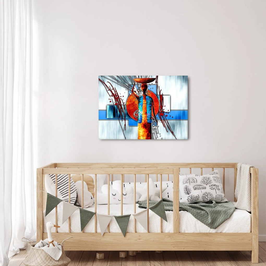 Egy ősi ember képének festménye (70x50 cm)