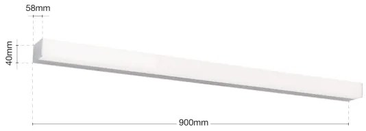 Orion Soff 3-588- LED tükörmegvilágító HORIZON LED/18W/230V 90 cm IP44 ezüst