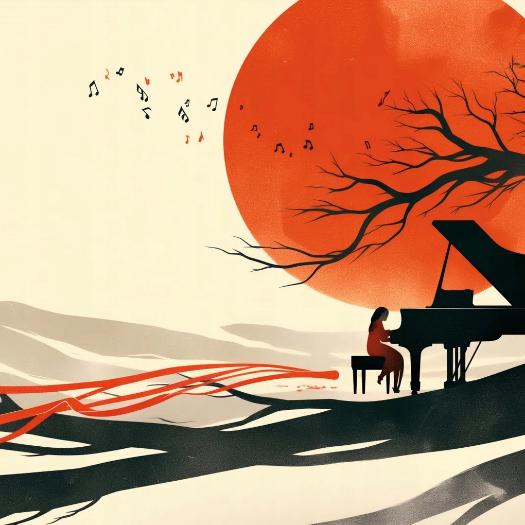 Poszter 20x20cm Zongoraművész