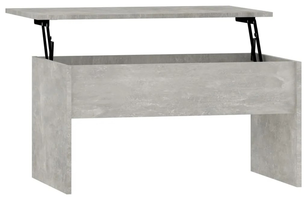 Betonszürke szerelt fa dohányzóasztal 80 x 50,5 x 41,5 cm