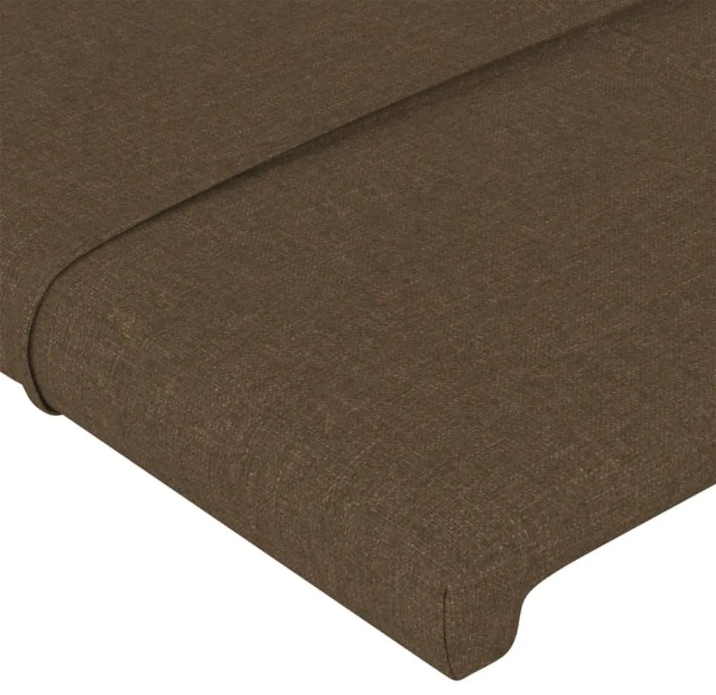 sötétbarna szövet fejtámla szárnyakkal 93 x 23 x 118/128 cm