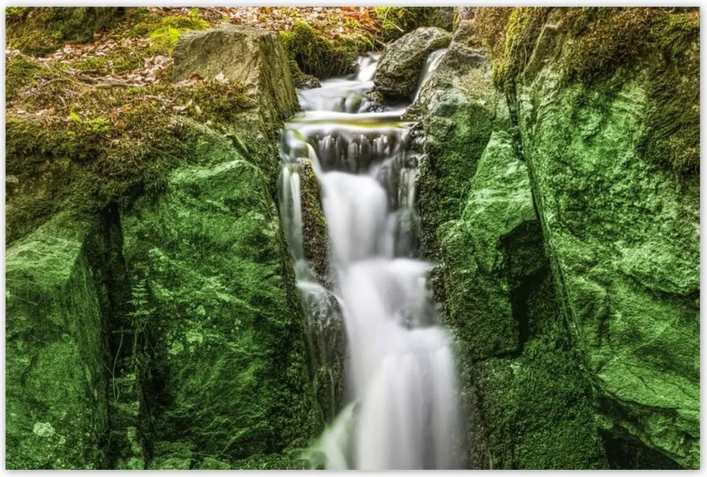 Poszterek 120x80 Vízesés Erdei zuhatag