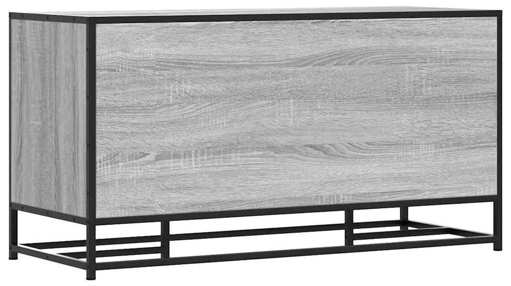 cipőpad szürke Sonoma 100x40x53,5 cm Gépi fa és fém