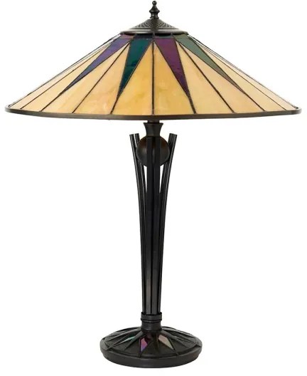 Endon 64045 - Tiffany DARK STAR asztali lámpa 2xE27/60W/230V, Ø 49 cm