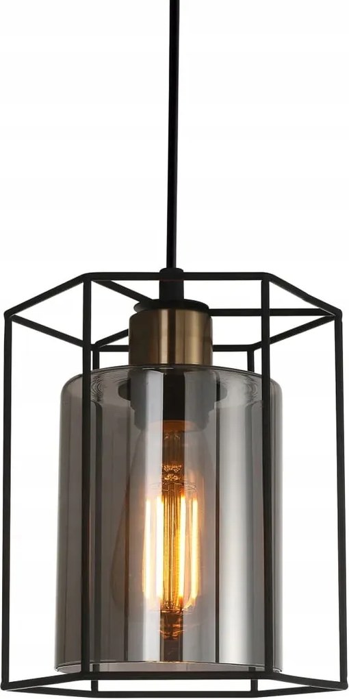 Italux Kalula Függőlámpa fekete E27 40W ipari állítható