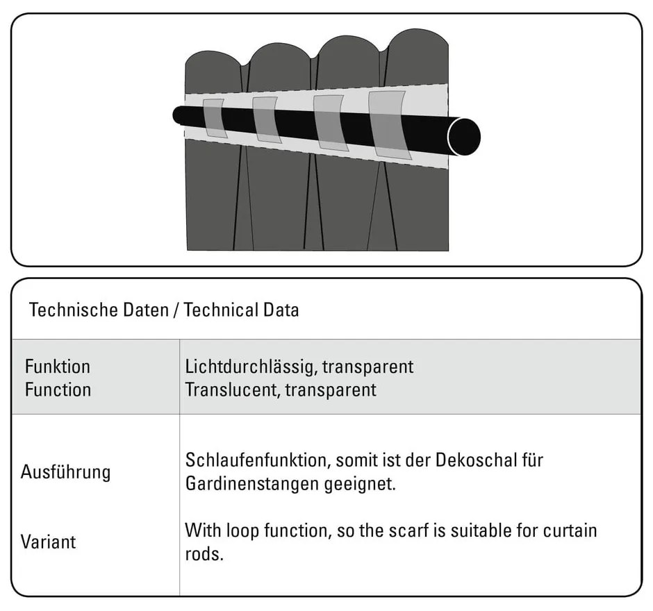 Fehér fényáteresztő függöny 135x245 cm Zen Silence – Gardinia