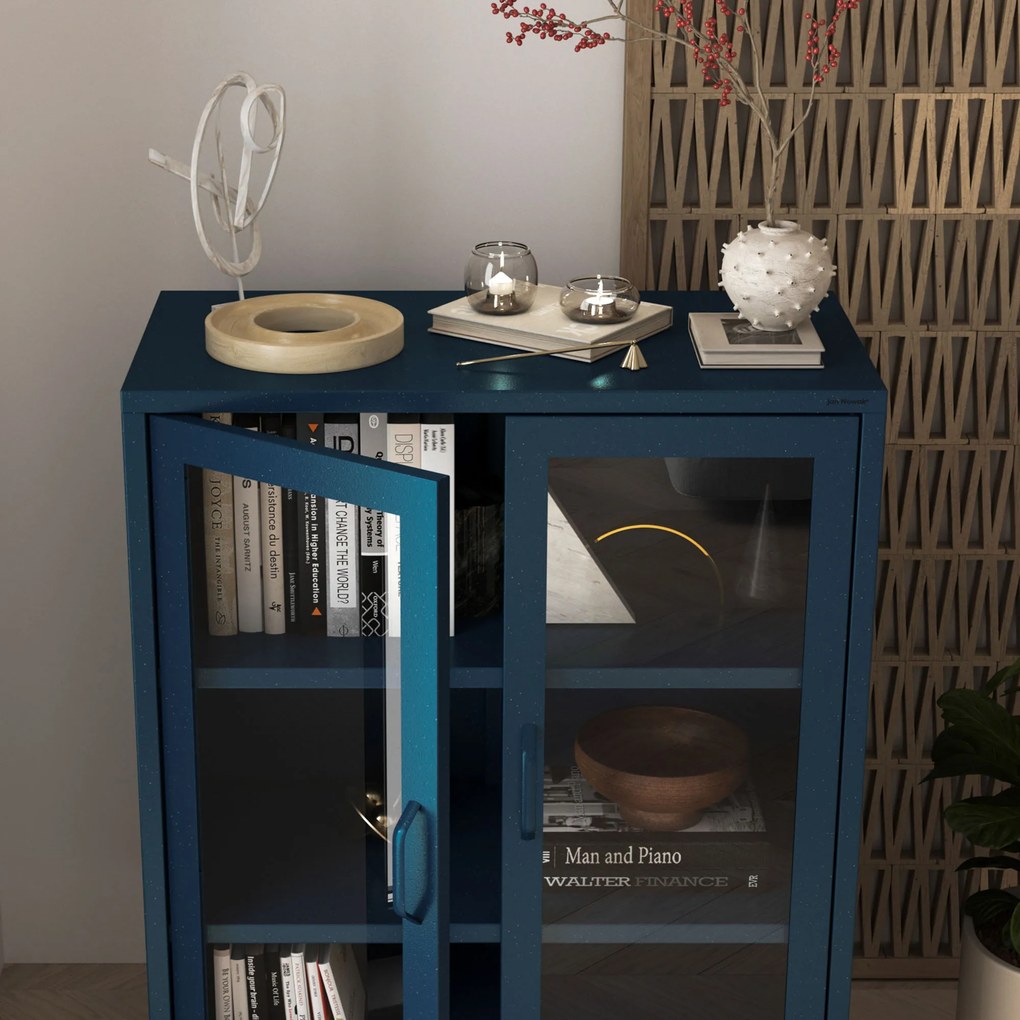 Vitrin GINA, 800 x 1015 x 400 mm, Modern: sötétkék